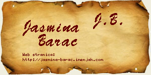 Jasmina Barać vizit kartica
